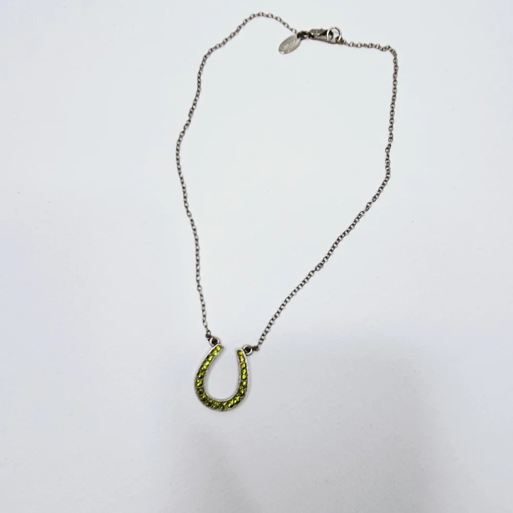 Tommassini Horseshoe gem stone necklace Bohemian cottagecore